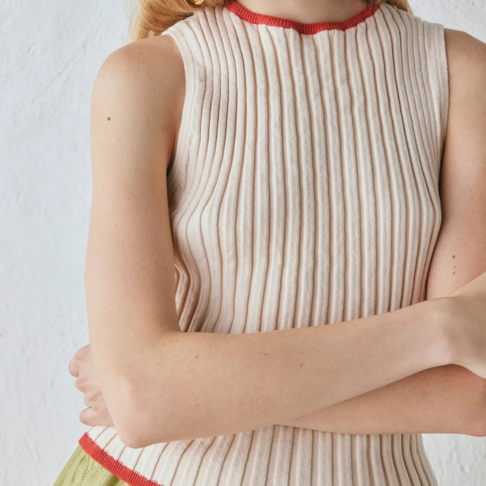 Vrg Grl Devin Knit Top Cream
